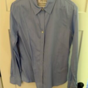 Banana Republic women’s Light Blue non iron fitted Button-Up Shirt size 10
